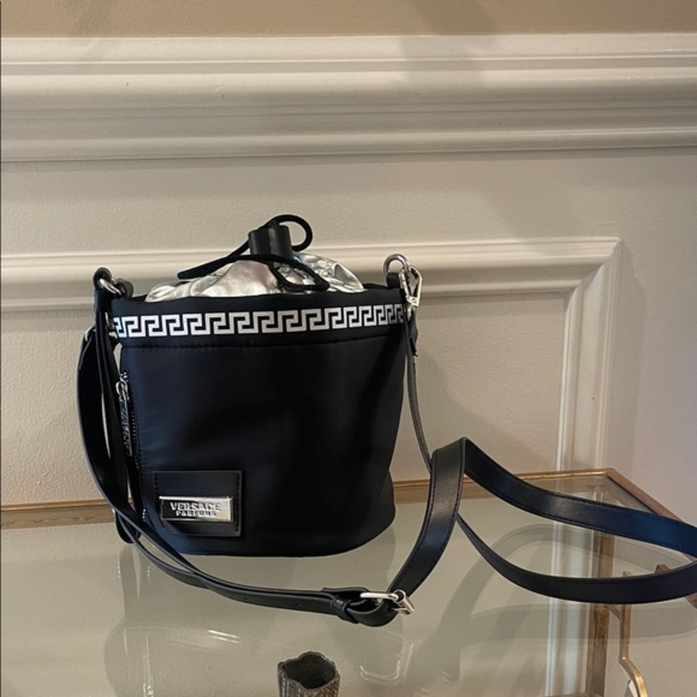 Versace Jeans Collection Black and Silver Crossbody Bag